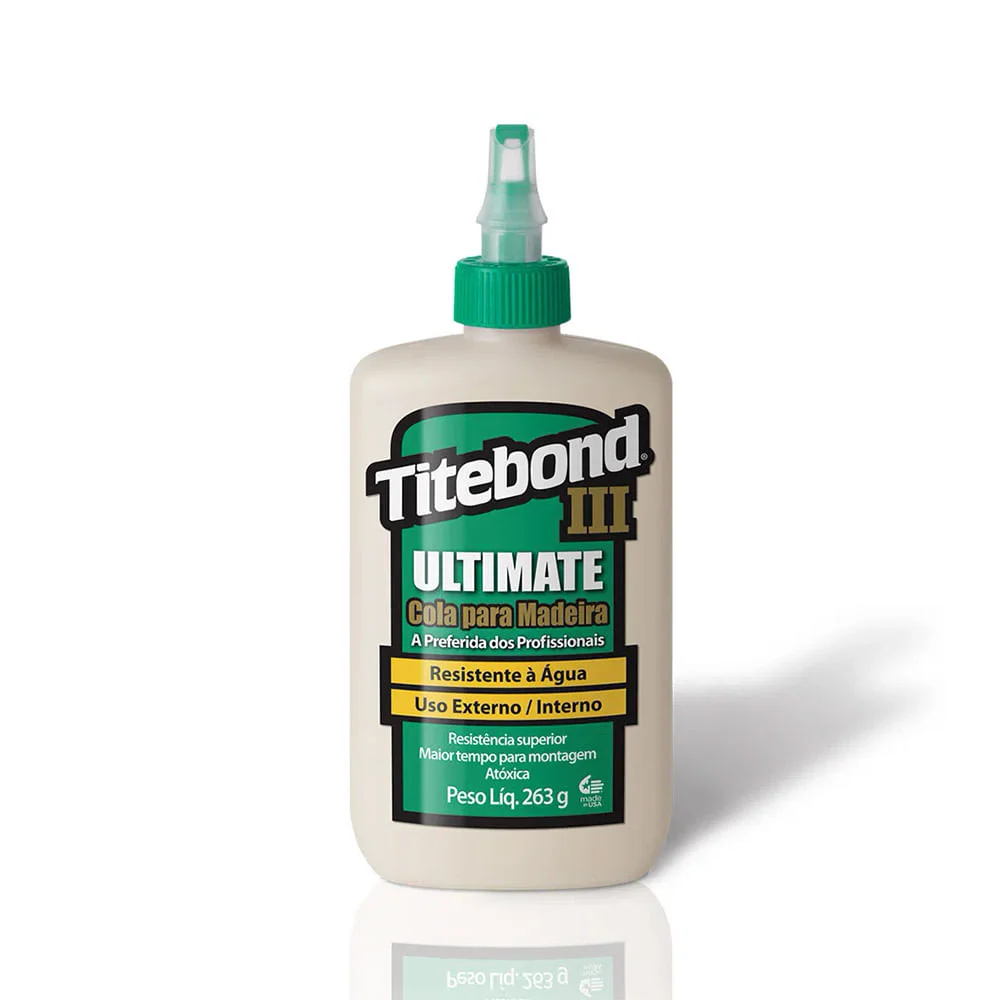 Kit Cola para Madeira III Ultimate 237 ml e Pincel de Silicone Titebrush