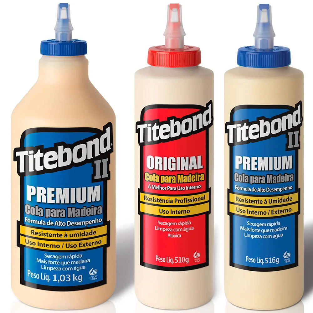 Kit Cola para Madeira Original e II Premium 473ml e II Premium 946ml Titebond