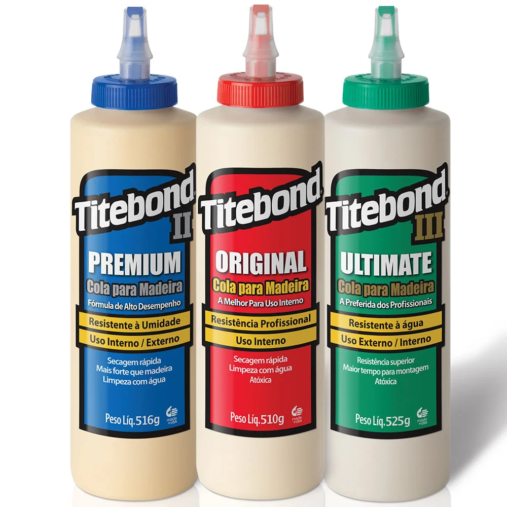 Kit Cola para Madeira Original e II Premium e III Ultimate 473ml Titebond