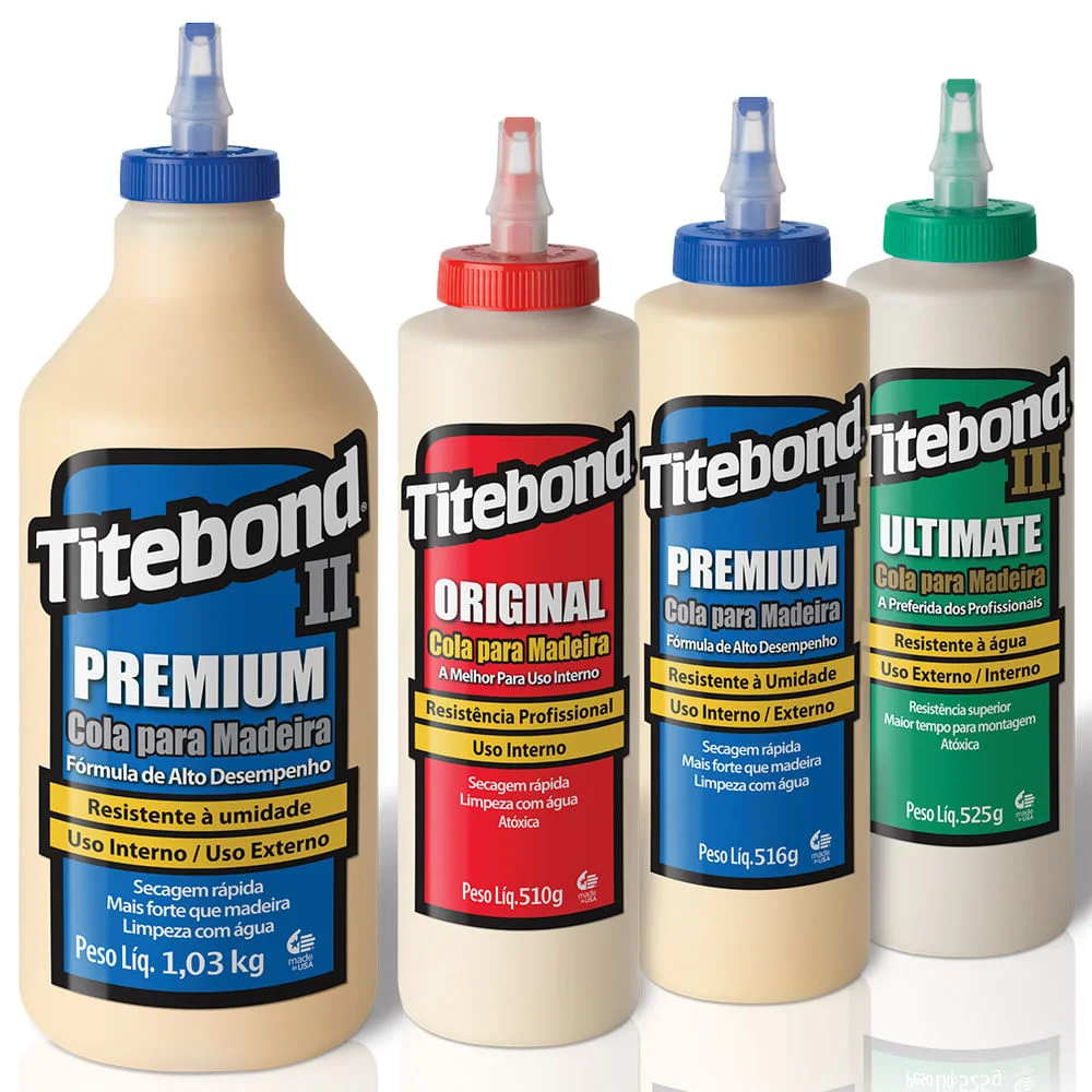 Kit Cola para Madeira Original e Premium e Ultimate473ml e Premium946ml Titebond