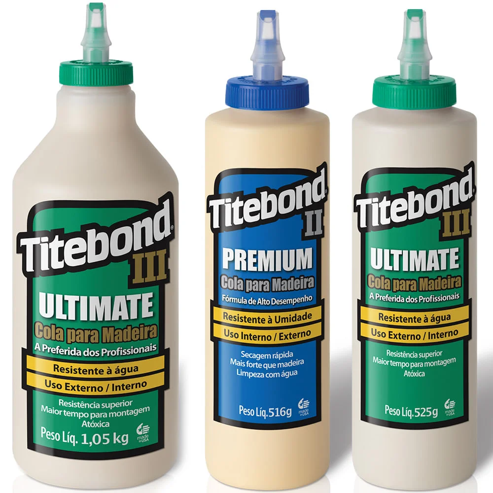 Kit Cola para Madeira Premium e Ultimate 473ml e Ultimate 946ml Titebond