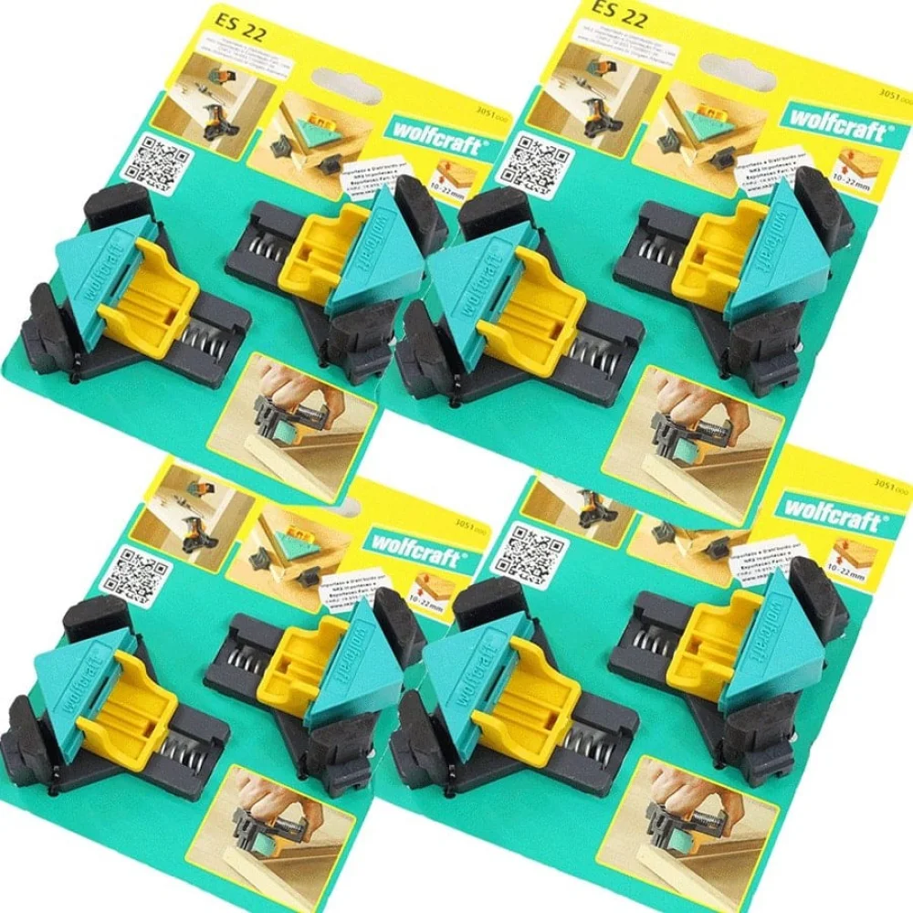 Kit com 4 Cartelas de Sargento Clip Angular 3051 Wolfcraft