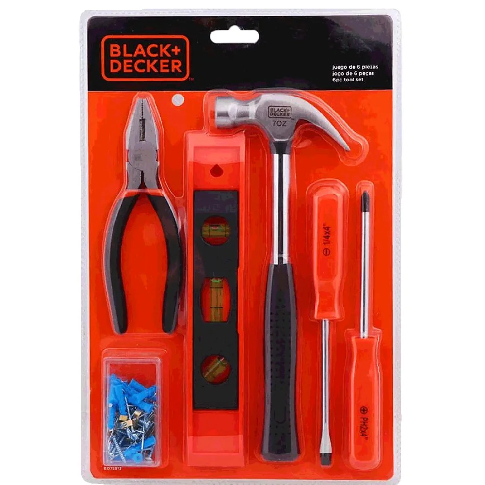 Kit Combo Ferramentas Gerais 6 Peças BD75913 Black&Decker