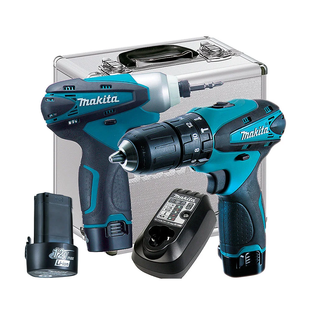 Kit Combo Parafusadeira e Furadeira à Bateria Dk1493 Makita e 1 Bateria 12V