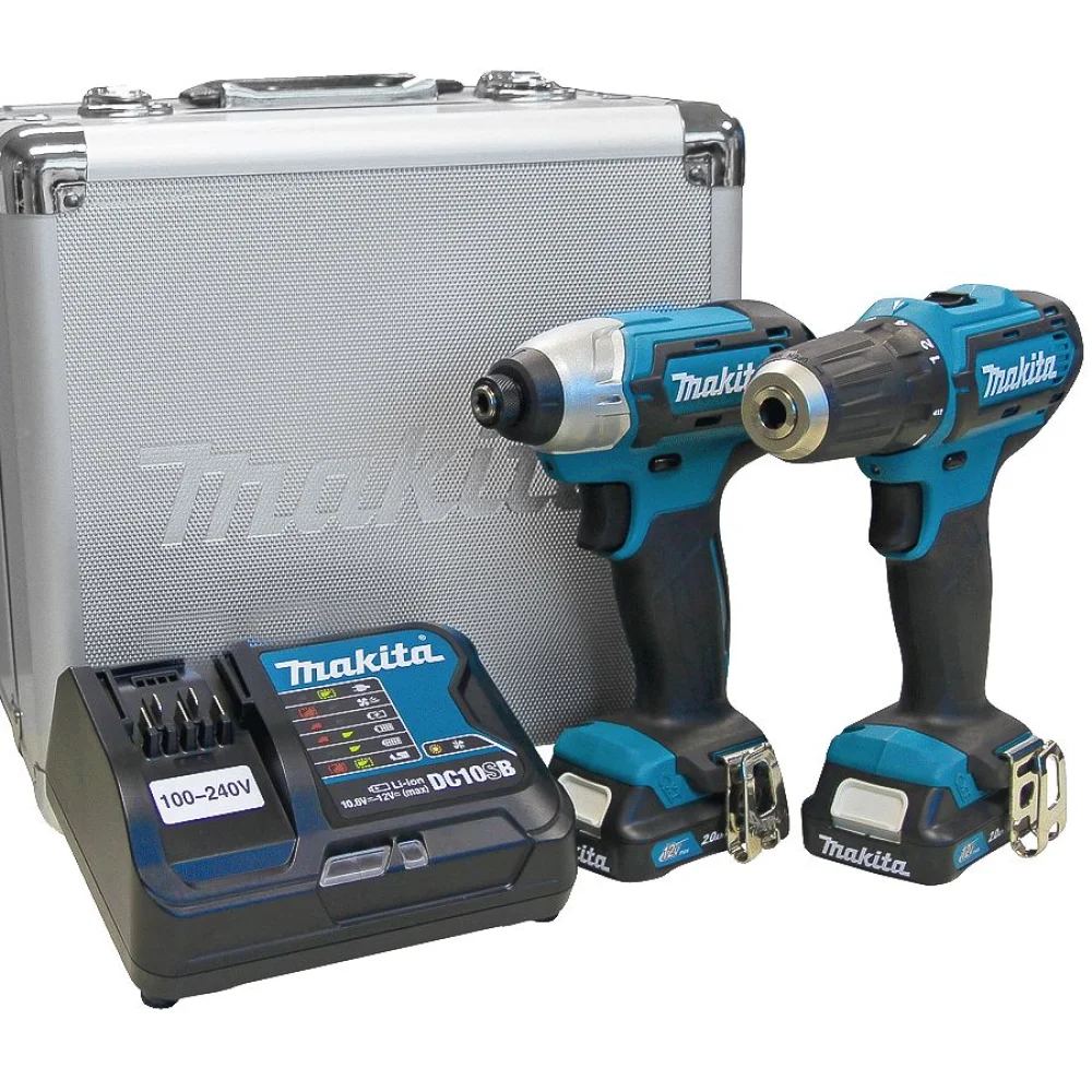 Kit Combo Parafusadeira TD110D Parafusadeira Furadeira DF331D CLX201SAX Makita Bivolt
