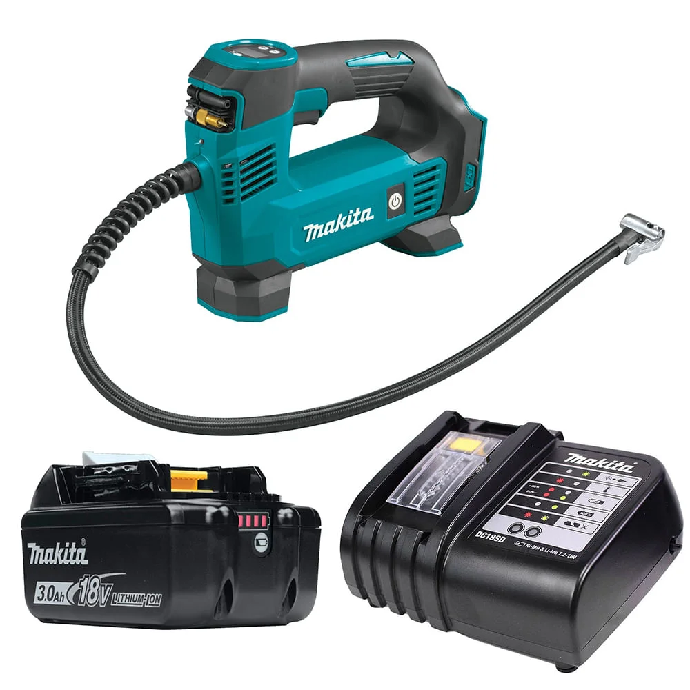 Kit Compressor de Ar 18V DMP180Z e Bateria BL1830 e Carregador DC18SD Makita