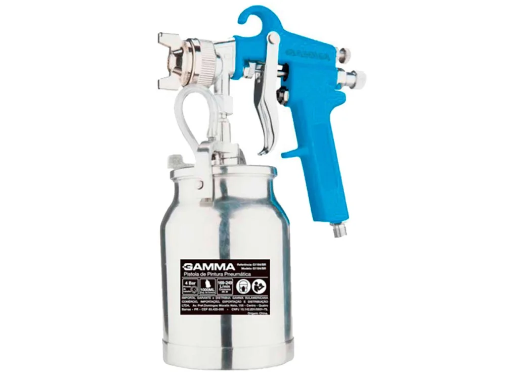 Kit Compressor de Ar 24L CP8525 Tekna e Pistola de Pintura G1184 Gamma