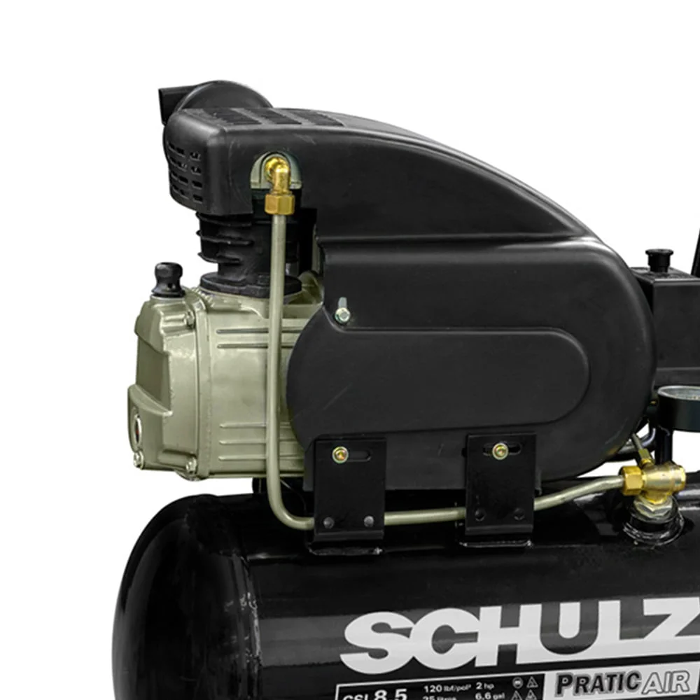 Kit Compressor de Ar CSI 85/25 Pratic Air Schulz e Jogo de Acessórios