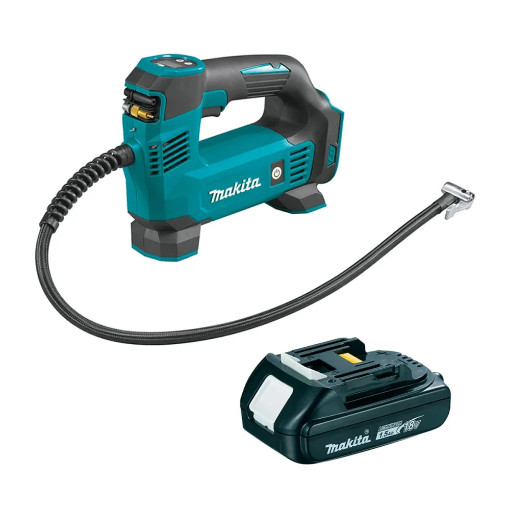 Kit Compressor de Ar Portátil à Bateria DMP180Z Makita e Bateria de Lítio 18V