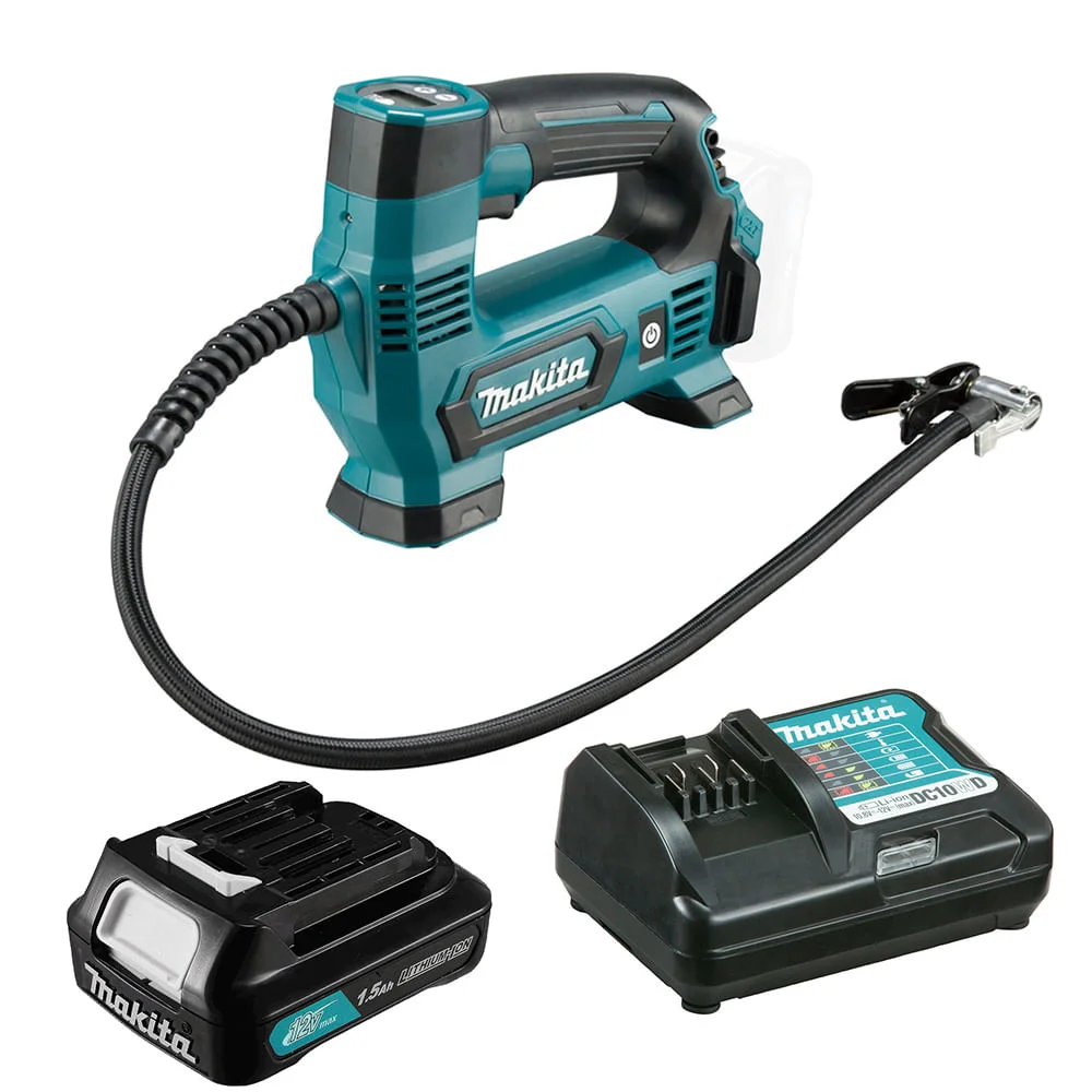 Kit Compressor MP100DZ Makita e Bateria BL1016 e Carregador Max-DC10WD