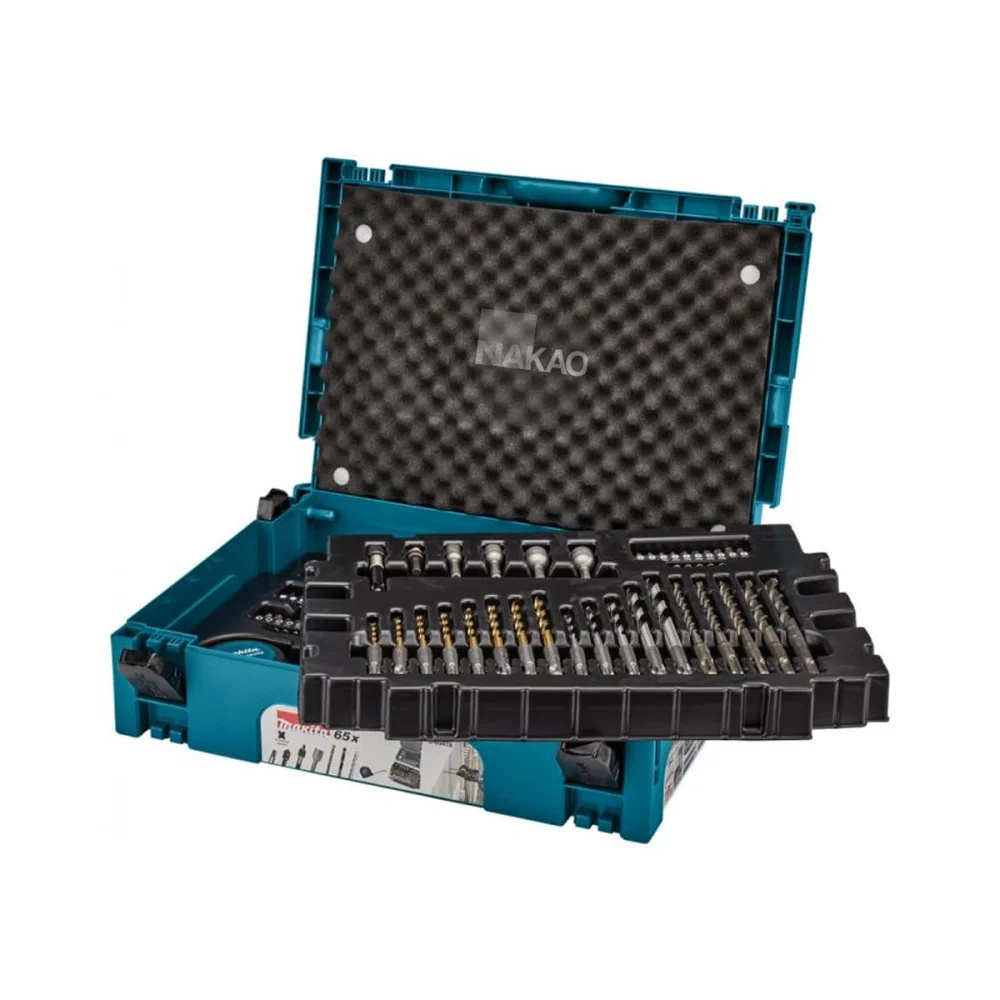 Kit de Brocas e Bits Makpac 65 Peç B-69478 Makita