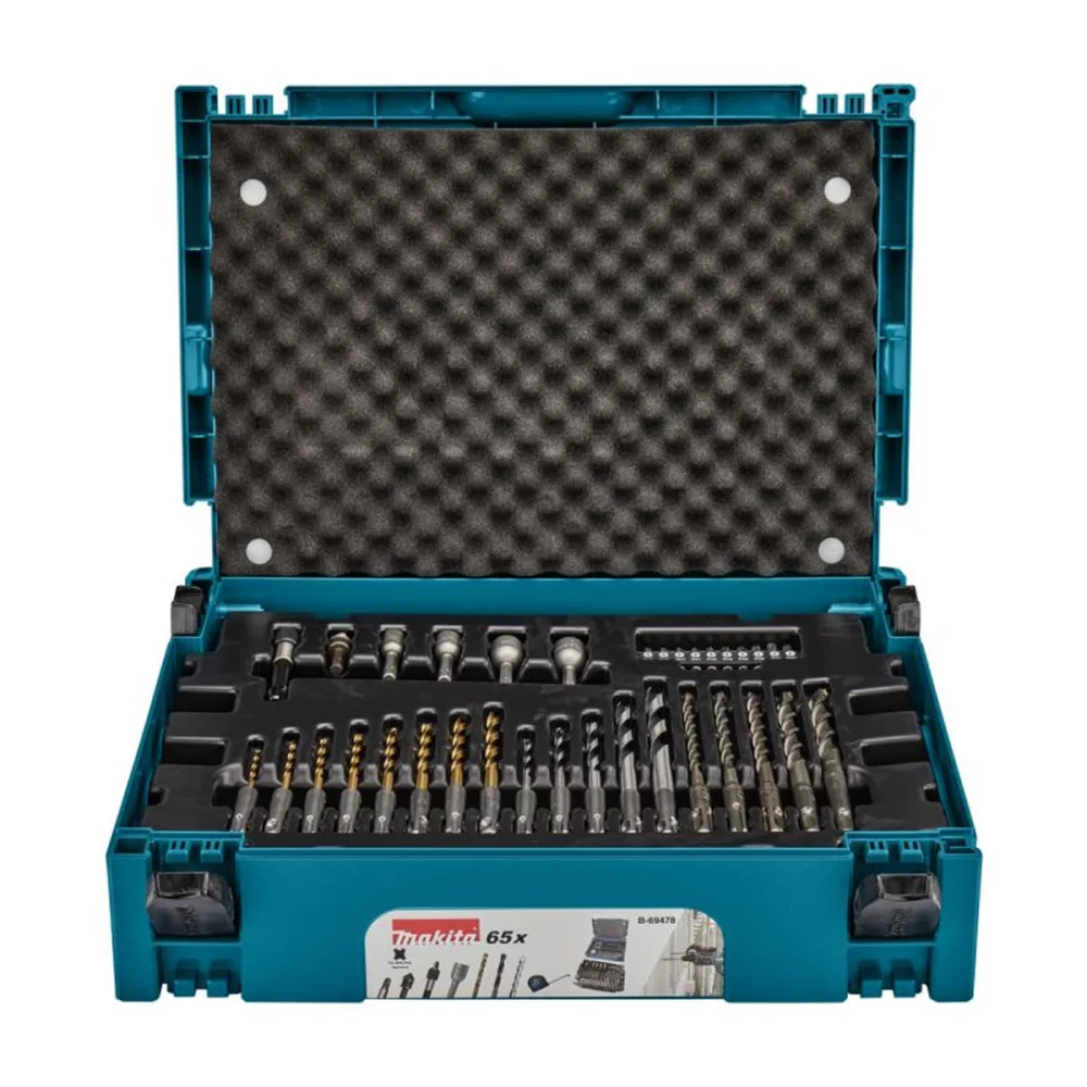 Kit de Brocas e Bits Makpac 65 Peç B-69478 Makita