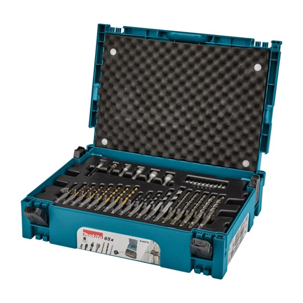 Kit de Brocas e Bits Makpac 65 Peç B-69478 Makita
