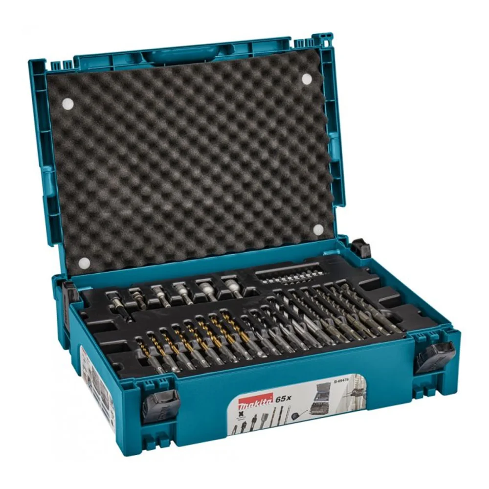 Kit de Brocas e Bits Makpac 65 Peç B-69478 Makita