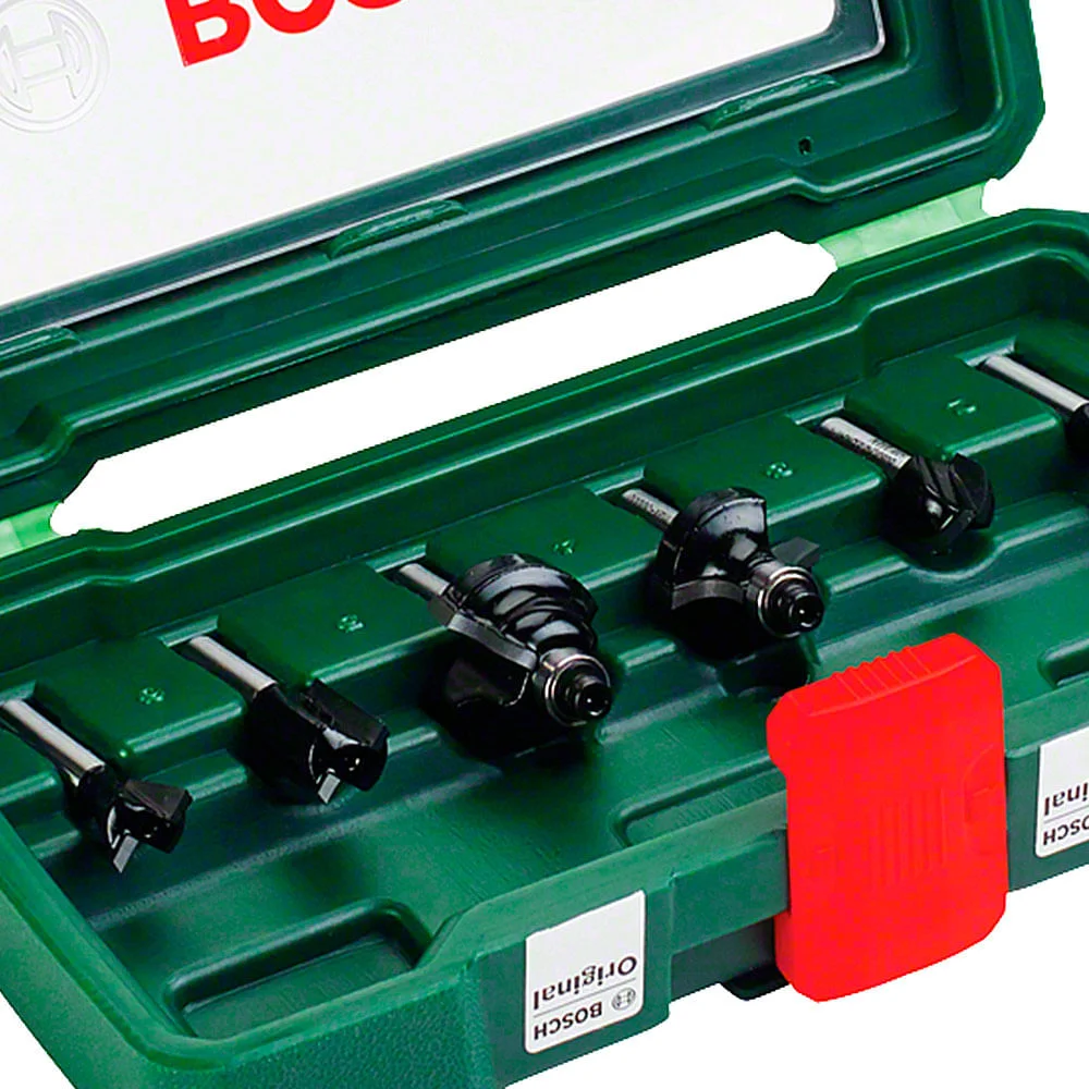 Kit de Fresas Encaixe 6mm 6 Unidades Bosch