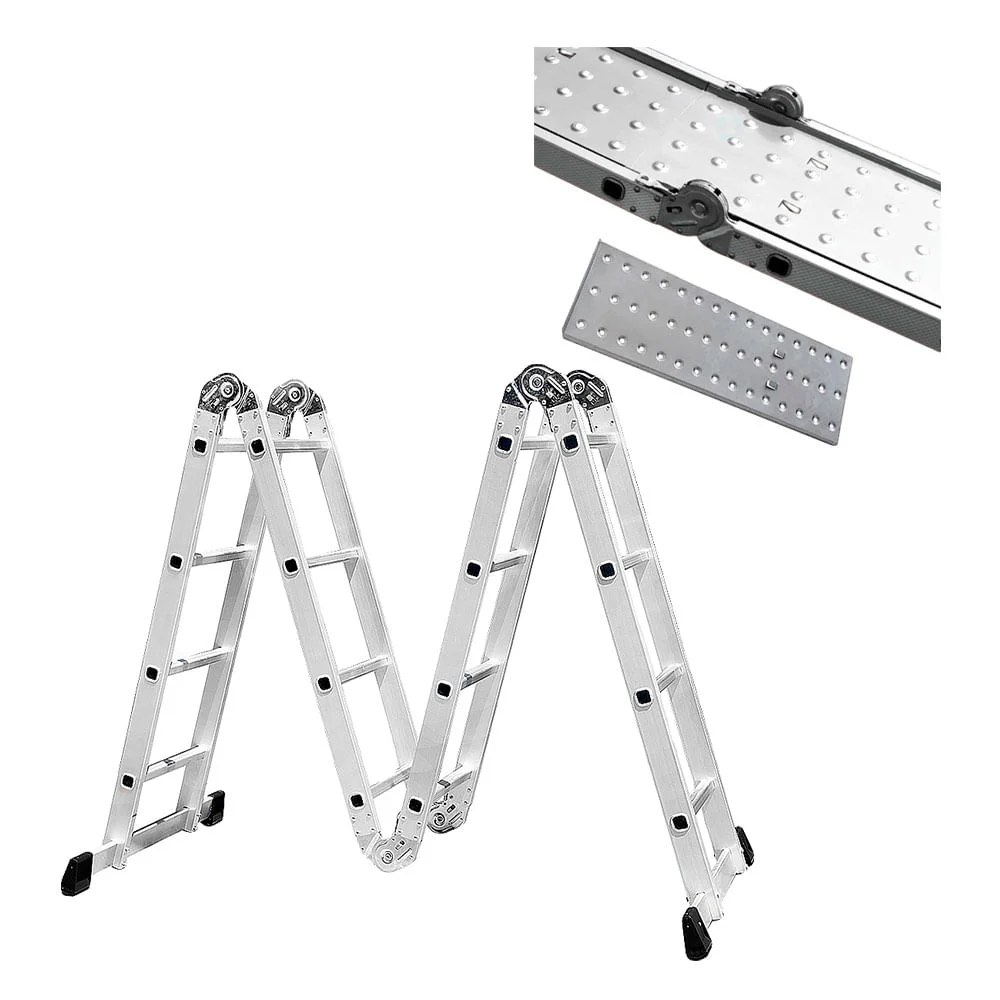 Kit Escada Multifuncional de Alumínio 4x3 e Plataforma para Escada 4x3 Infinity