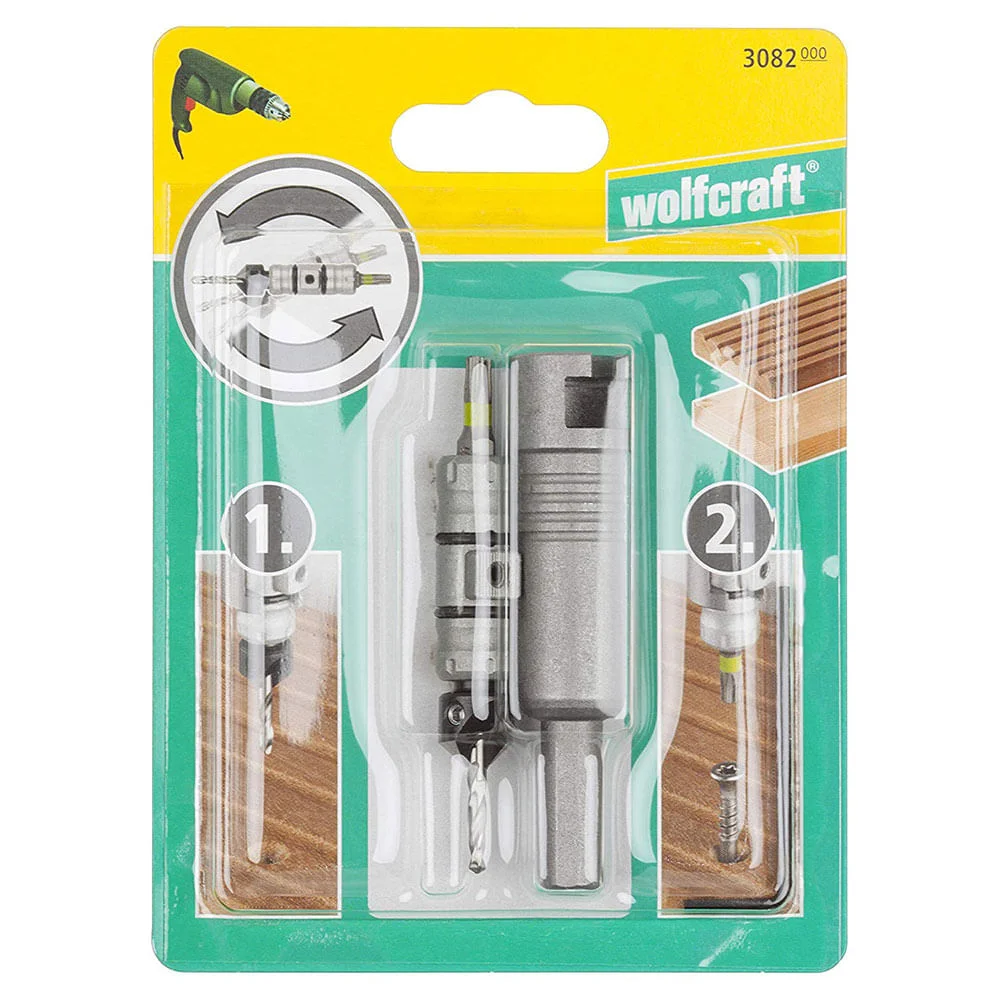 Kit Escareador com Bit e Suporte Encaixe rápido Flipbit 4 peç 308200 Wolfcraft