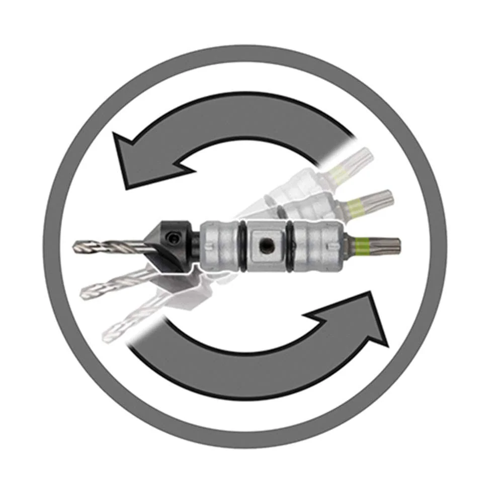 Kit Escareador com Bit e Suporte Encaixe rápido Flipbit 4 peç 308200 Wolfcraft