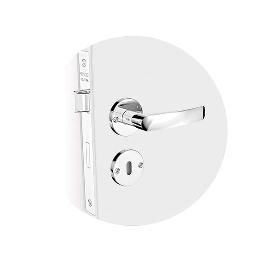 Kit Fechadura Pali Reta Cromado ROS23 Banheiro e Externa e 2 Internas Soprano