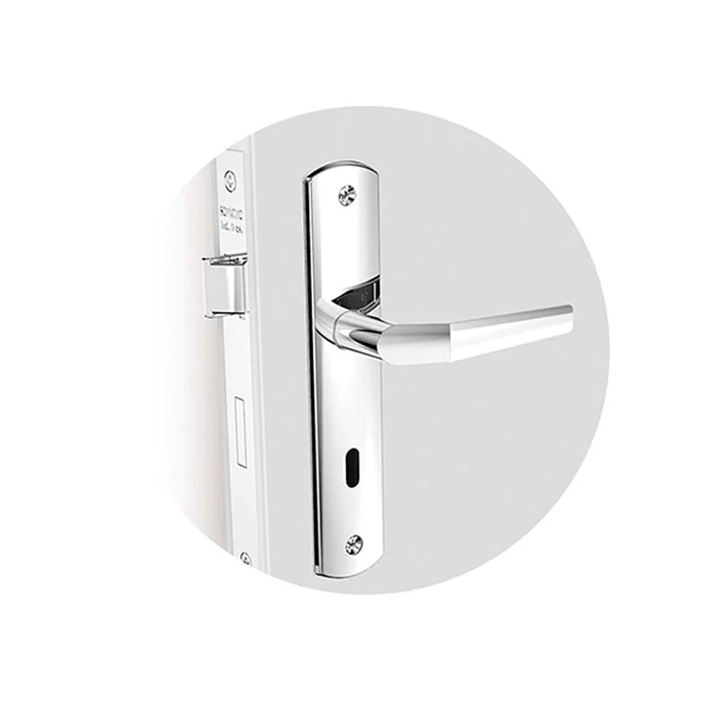 Kit Fechadura Popline Reta Cromado ESP26 1 Banheiro e Externa 2 Internas Soprano