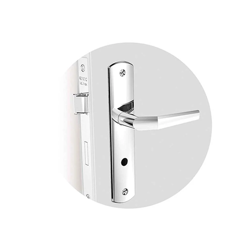 Kit Fechadura Popline Reta Cromado ESP26 Banheiro e Externa e Interna Soprano