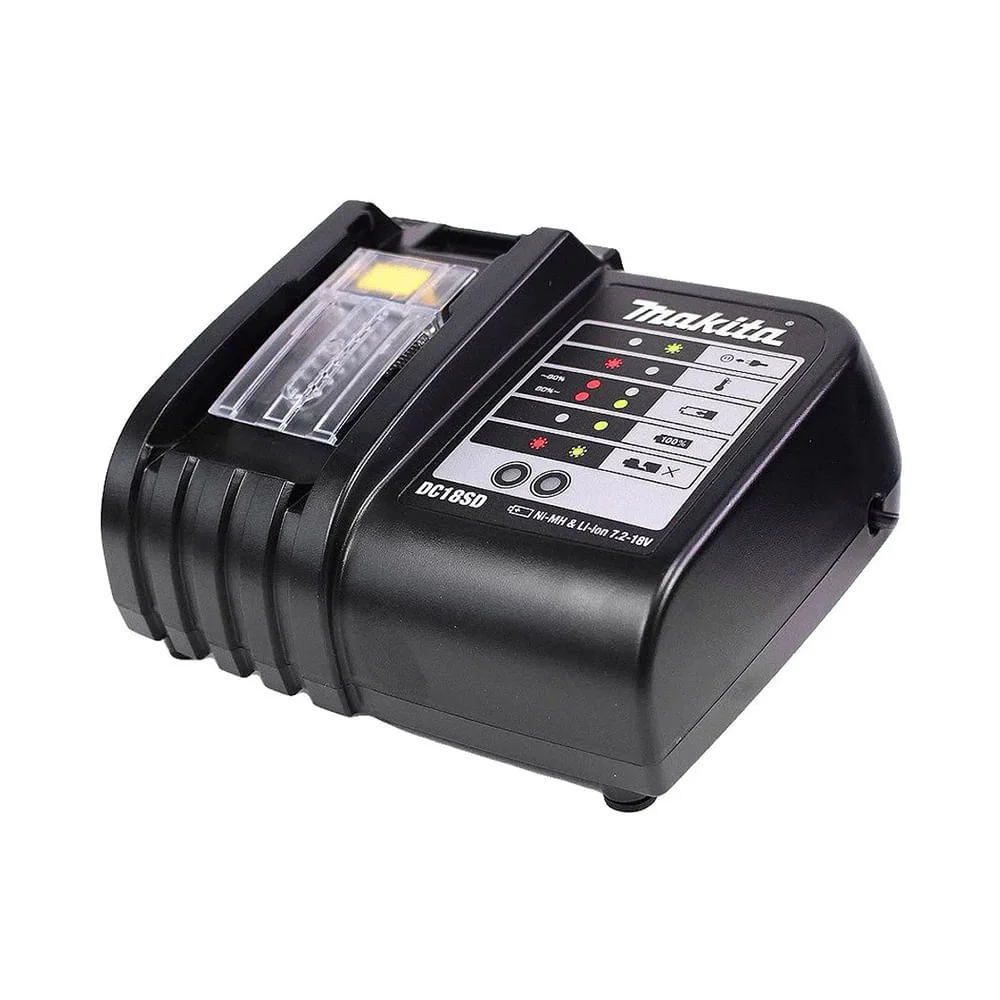 Kit Fresadora de Junção DPJ180Z Makita e Bateria 18V 3.0Ah e Carregador