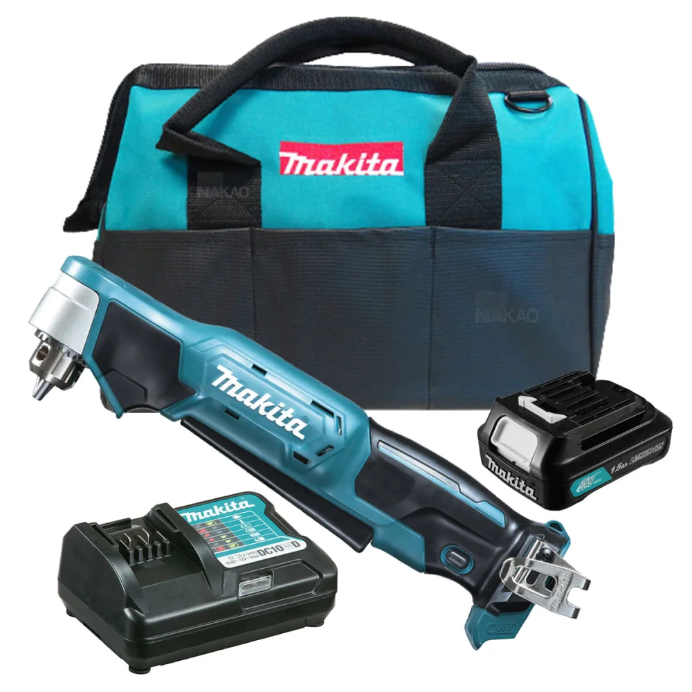 Kit Furadeira Angular DA332DZ Makita e Bateria 12V e Carregador DC10WD e Bolsa