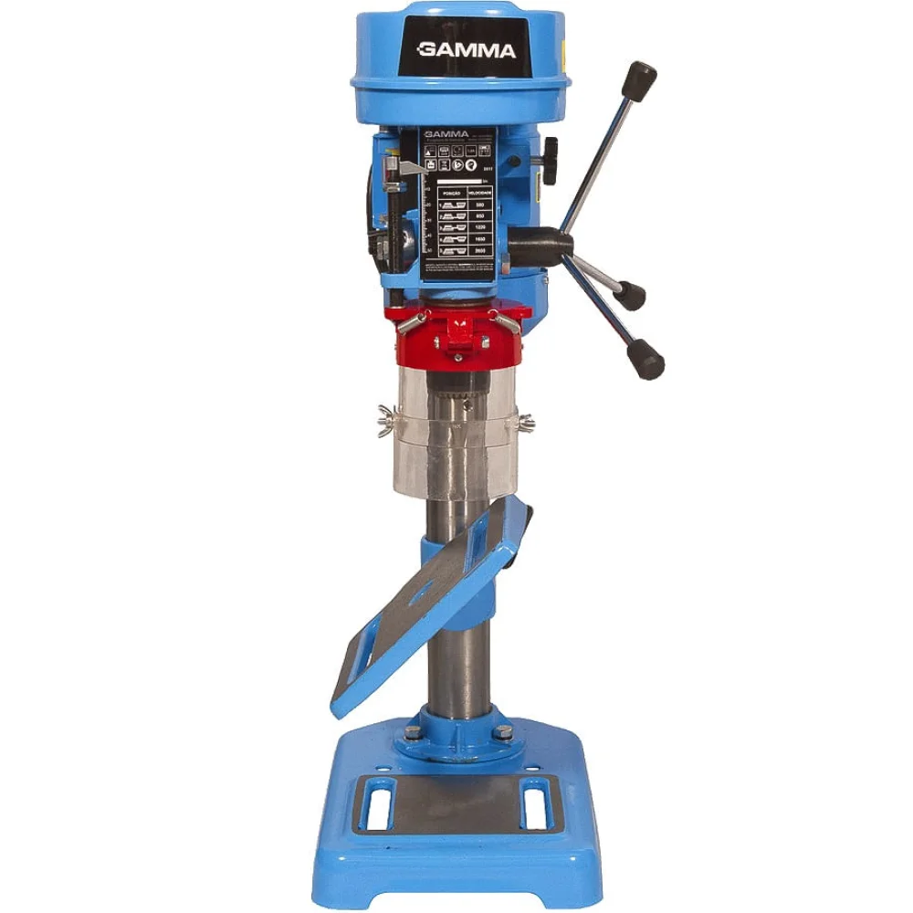 Kit Furadeira de Bancada 13mm G2320BR Gamma e Torno Morsa de Bancada 50mm