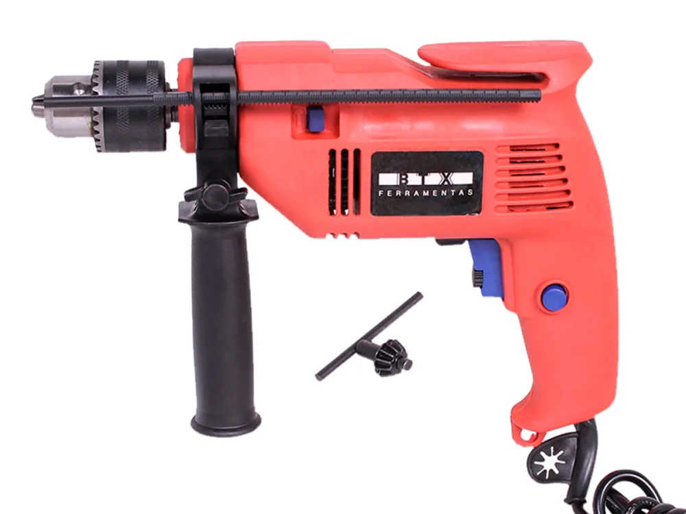 Kit Furadeira de Impacto 13mm 500W BTX e Jg Ferramentas 129Pç e Brocas e Maleta