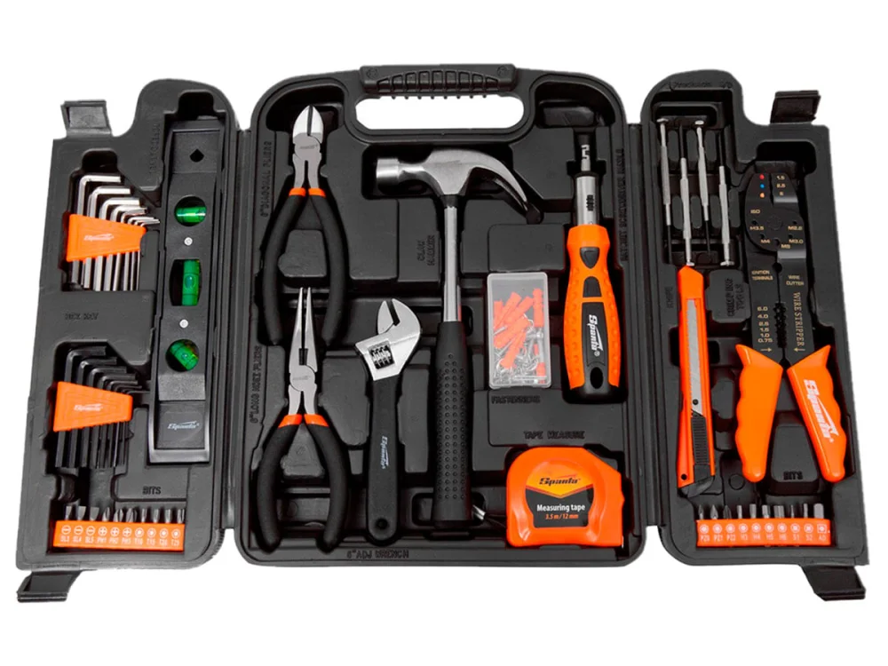 Kit Furadeira de Impacto 13mm 500W BTX e Jg Ferramentas 129Pç e Brocas e Maleta