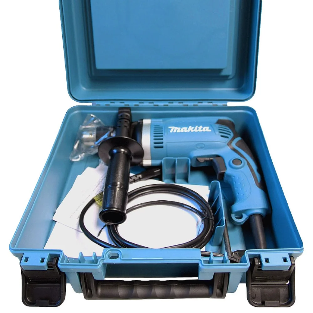 Kit Furadeira de Impacto 13mm 710 Watts HP1630K Makita e 5 Brocas para Concreto 110 Volts