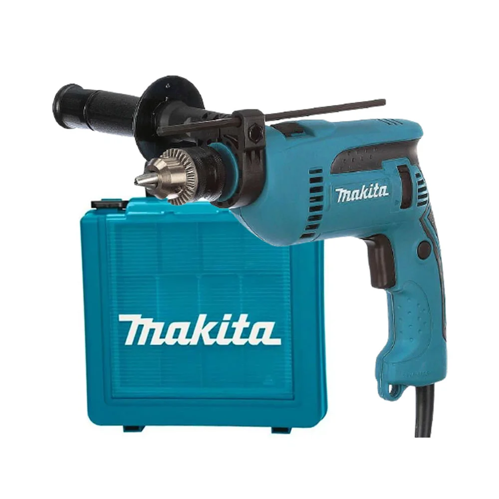 Kit Furadeira de Impacto 13mm 760 Watts HP1640 Makita e Maleta