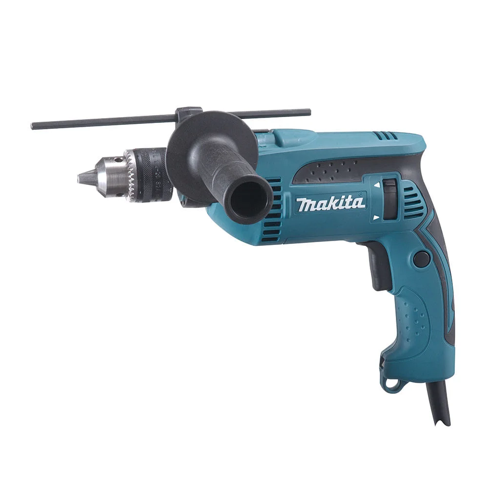 Kit Furadeira de Impacto 13mm 760W HP1640 Makita e 3 Brocas de Metal