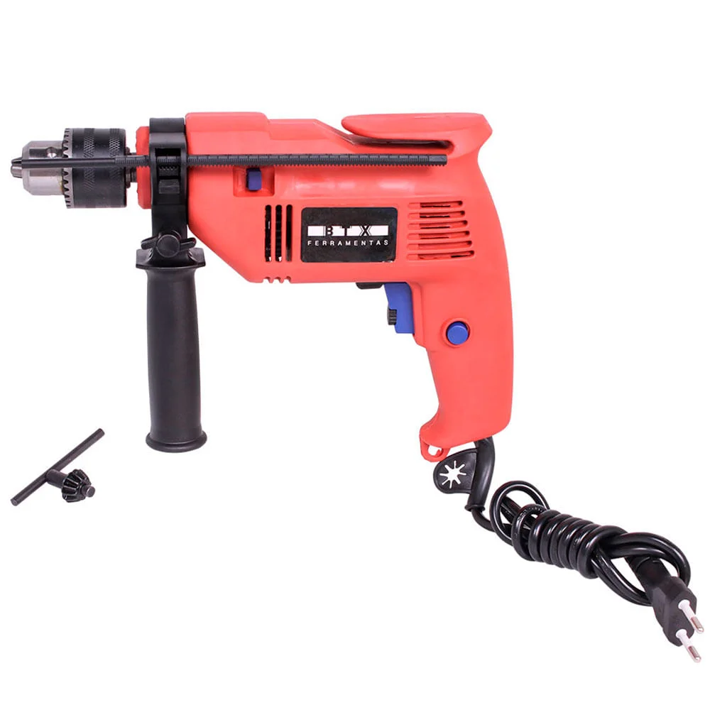 Kit Furadeira de Impacto 500W BTX Belfix e Ferramentas para Montagem 129 Peç