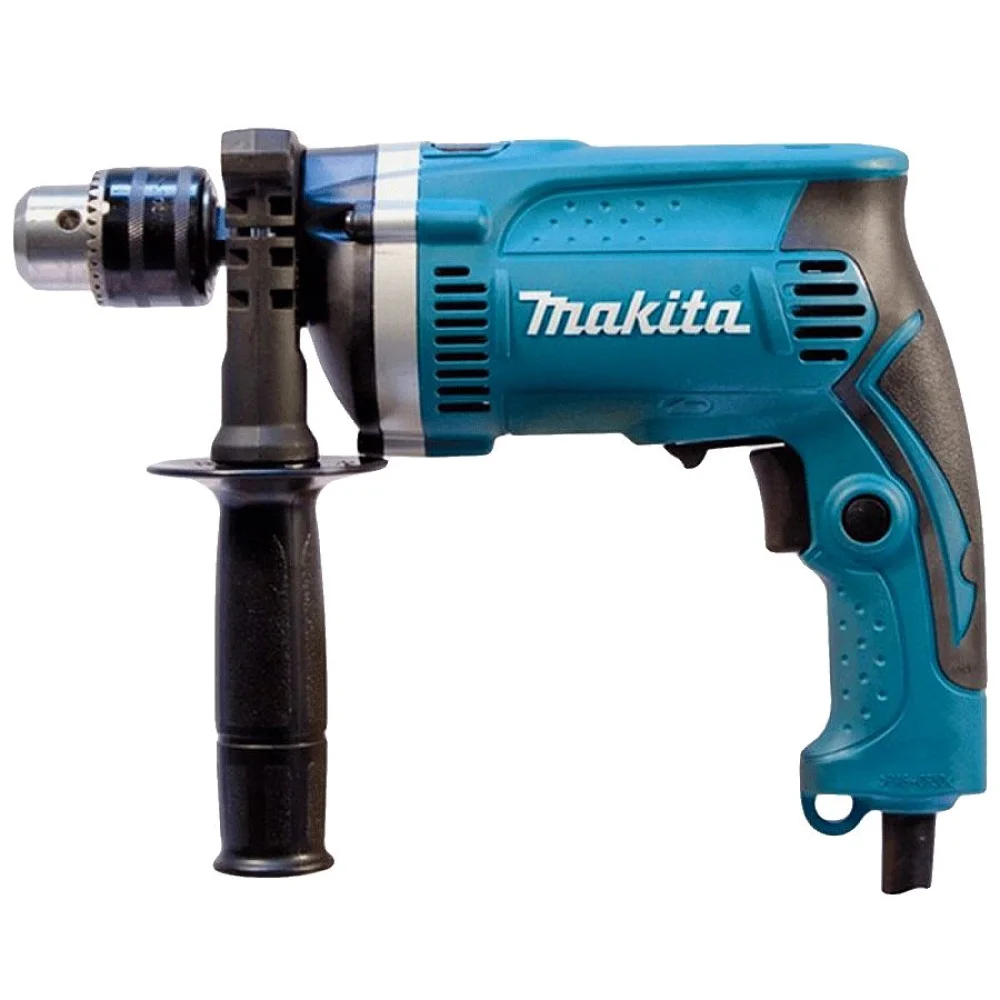 Kit Furadeira de Impacto 710W e Maleta HP1630K Makita e 5 Brocas para Concreto