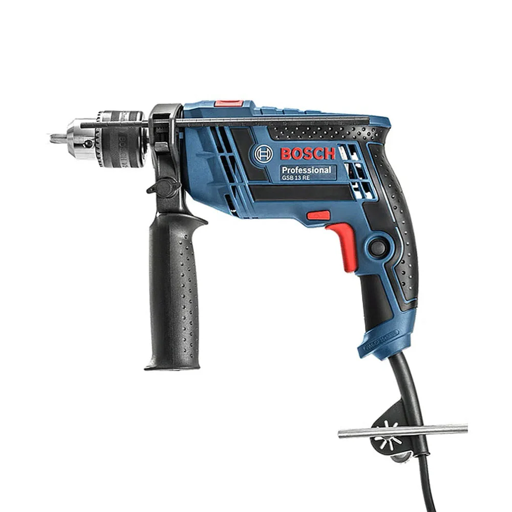 Kit Furadeira de Impacto GSB 13 RE e Maleta e 5 Brocas Bosch e Jogo de 7 Bits