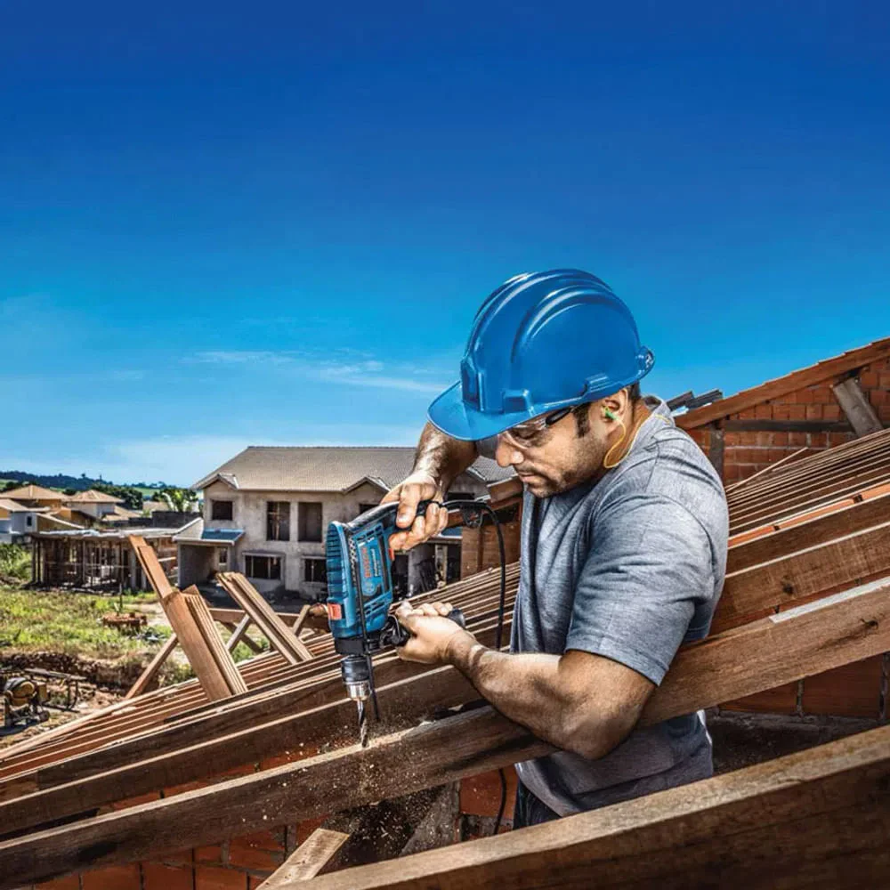 Kit Furadeira de Impacto GSB 13 RE e Maleta e 5 Brocas Bosch e Jogo de 7 Bits