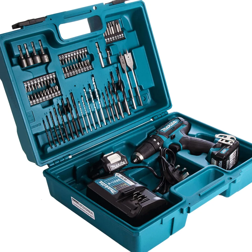 Kit Furadeira de Impacto Parafusadeira a Bateria e Acessórios HP331DWAX1 Makita