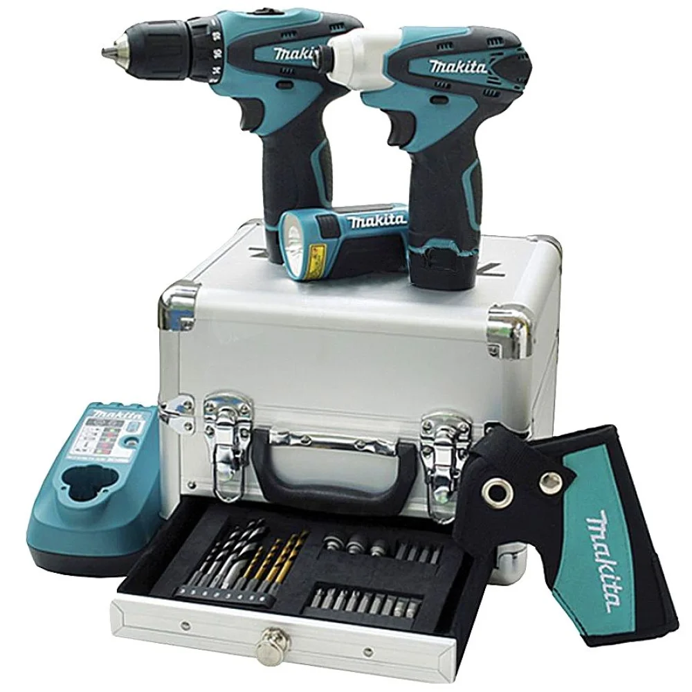 Kit Furadeira e Parafusadeira de Impacto e Lanterna à Bateria 12V LCT303X Makita