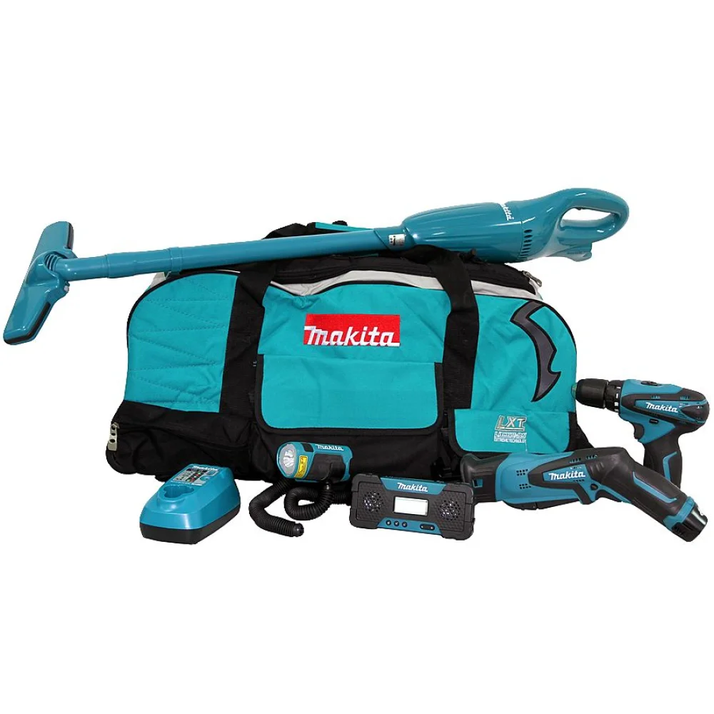 Kit Furadeira e Parafusadeira e Aspirador e Serra Sabre e 6 Itens DK1491 Makita