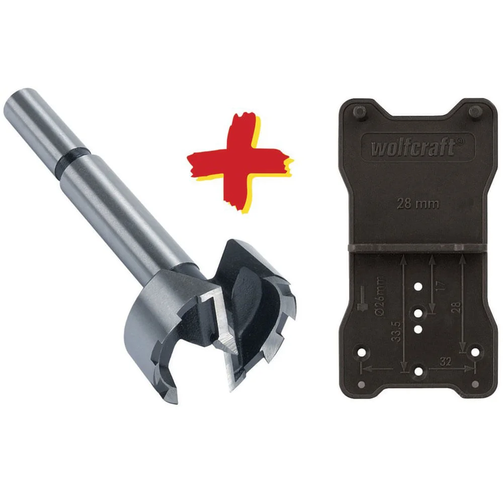 Kit Gabarito de Dobradiç e Broca Forstner 35mm 872800  Wolfcraft