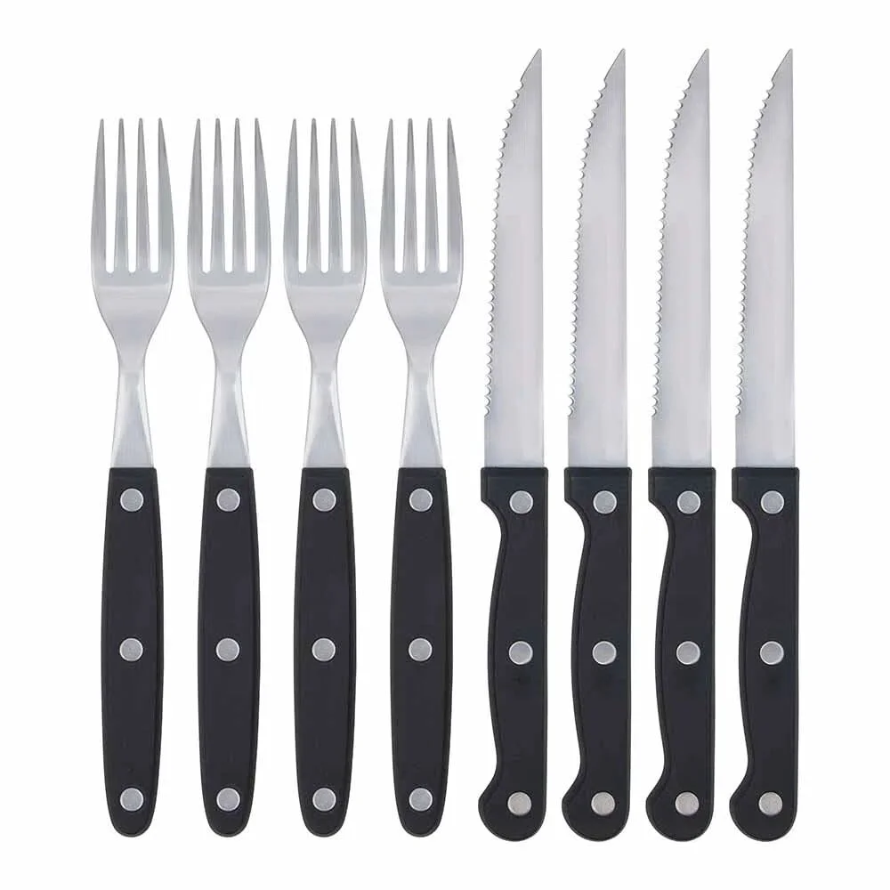 Kit Garfo e Faca 3916 Mor 8 Peç