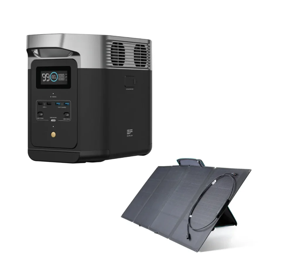 kit Gerador de Energia 1024Wh Delta 2 e Painel Solar 160w EcoFlow