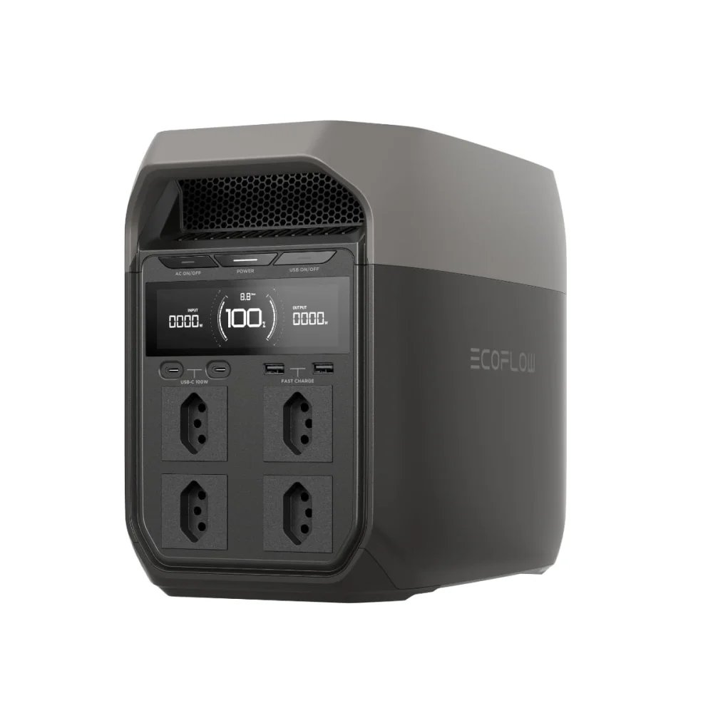 Kit Gerador de Energia 1800 W Delta 3 e Painel Solar Portátil 160W EcoFlow