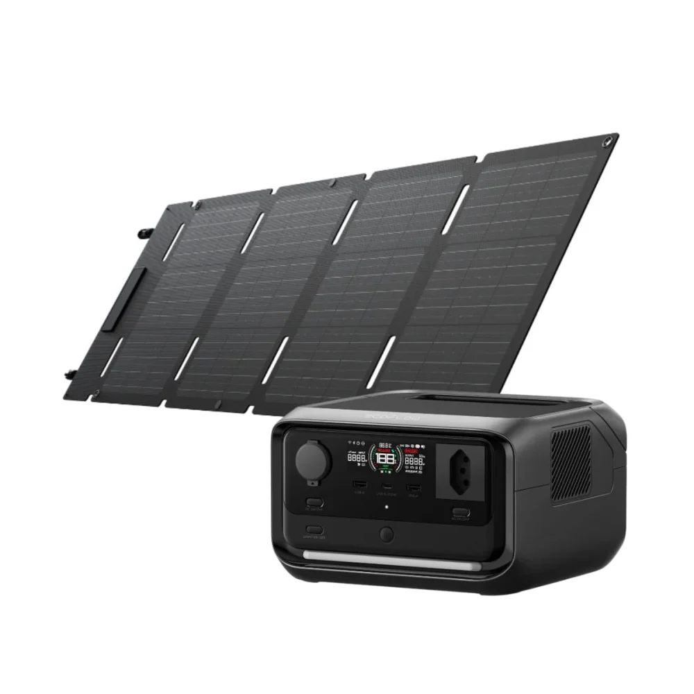 Kit Gerador de Energia 286Wh River 3 Plus e Painel Solar Portátil 45W EcoFlow