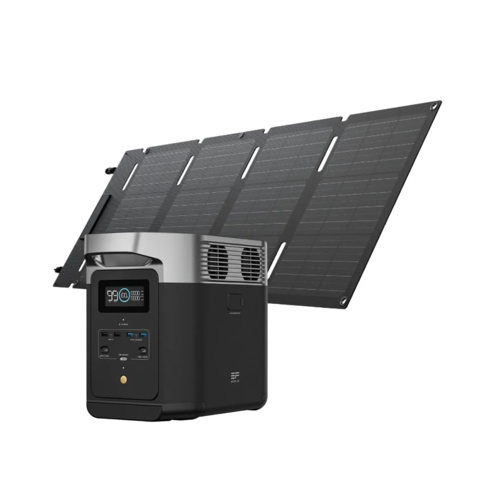 Kit Gerador de Energia Delta 2 e Painel Solar 45W Potrátil EcoFlow
