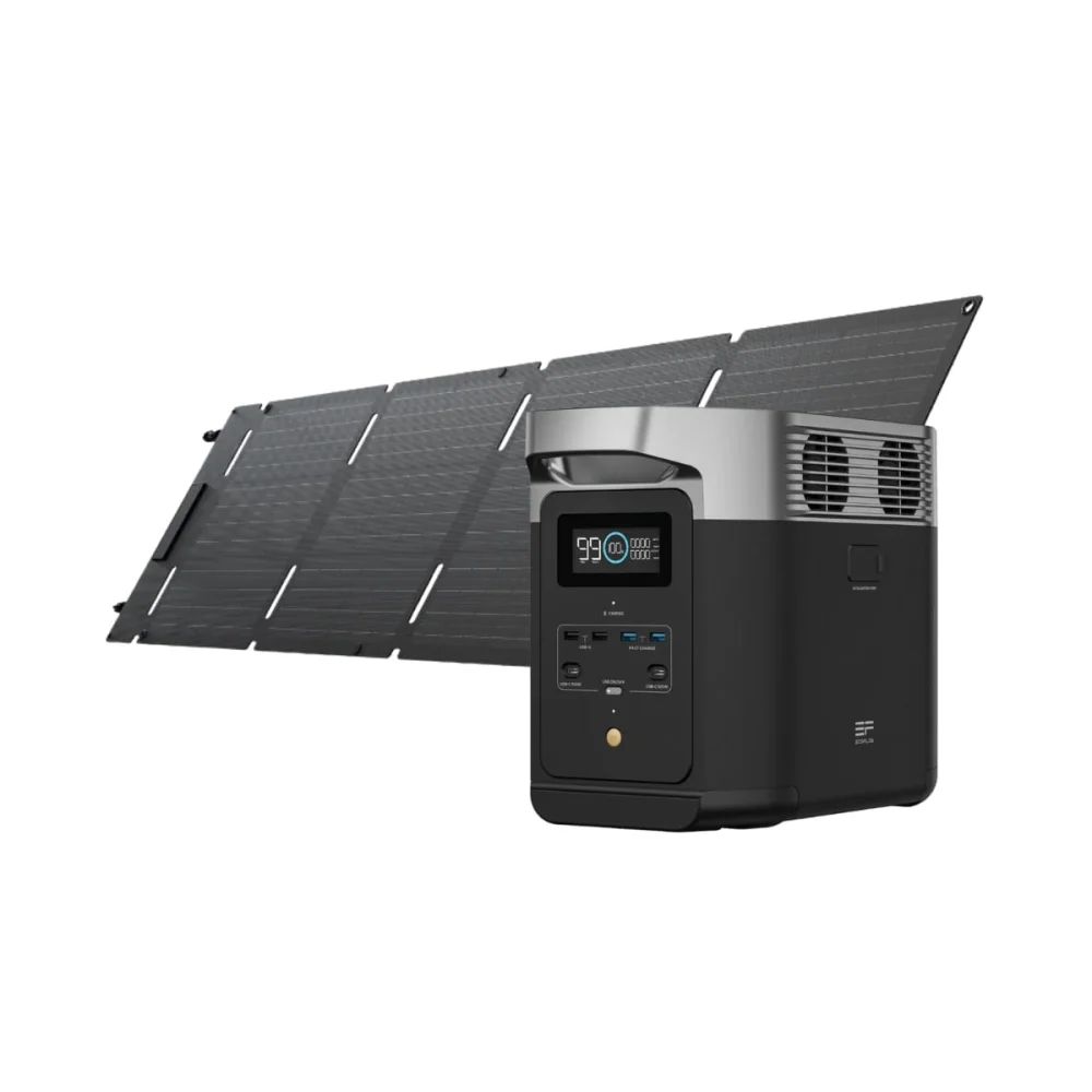 Kit Gerador de Energia Delta 2 e Painel Solar 60W Potrátil EcoFlow