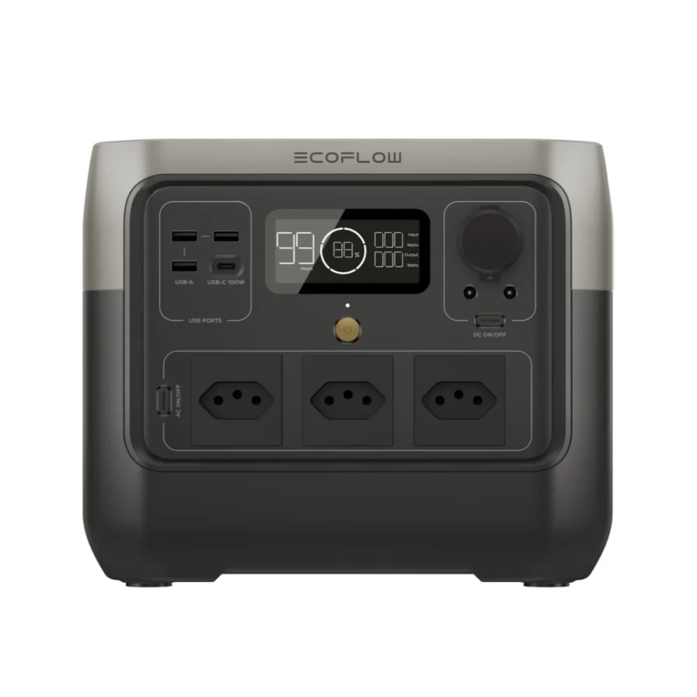 Kit Gerador de Energia Portátil River 2 Pro e Painel Solar Portátil 160W EcoFlow