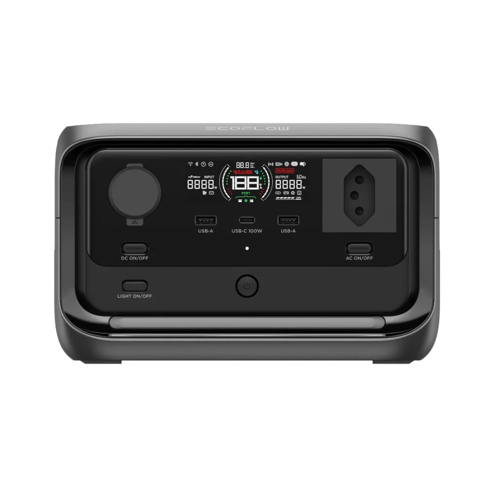 Kit Gerador de Energia River 3 Plus e Bateria 572Wh e Painel Solar 160W EcoFlow