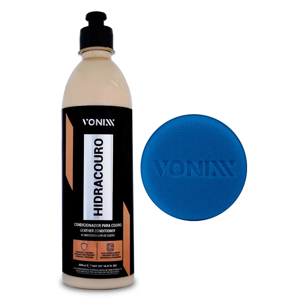 Kit Hidratante de Couro Diamond Hidracouro 2009010 Vonixx e Aplicador de Espuma